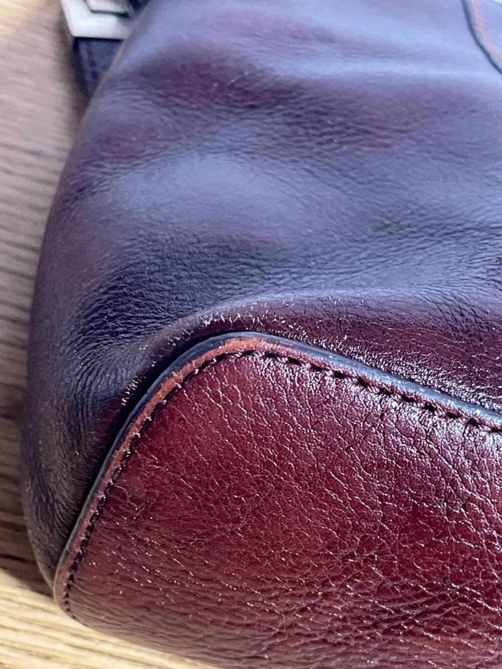 Etienne Aigner Leather Shoulder Bag VTG 1990s Burgundy Oxblood Horsbit Hardware - Picture 8 of 16